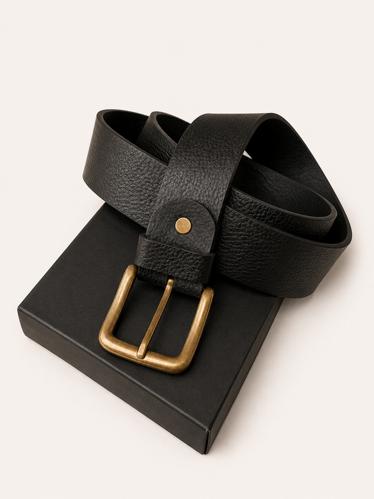 Luxurious Genuine leather Black belt