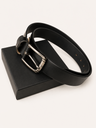 Genuine black leather belt